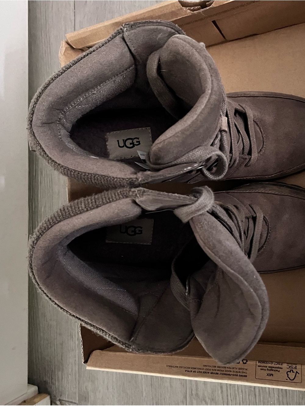 UGG Women's Brown Waterproof Wedge Boot - Picture 3 of 4